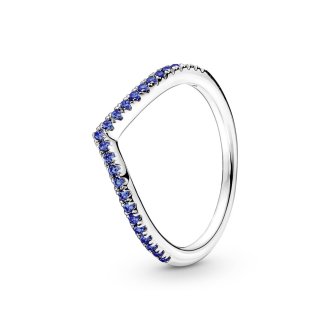 Bague Bleue Scintillante Vœu Pandora Timeless