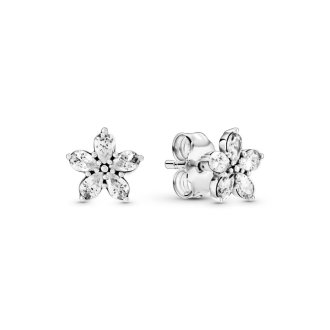 Clous d'Oreilles Flocon de Neige Scintillant