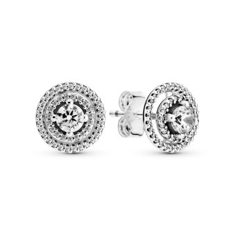 Clous d'Oreilles Halo Double Scintillants