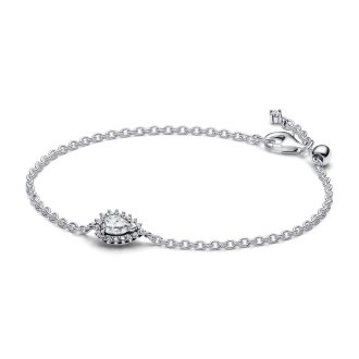 Bracelet Chaîne Halo Poire Scintillante