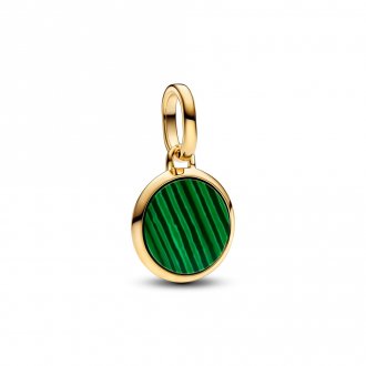 Mini médaillon pendant vert gravable