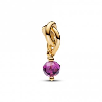 Charm pendant cercle d’éternité violet facetté