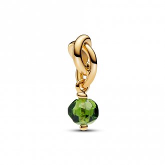 Charm pendant cercle d’éternité vert printemps facetté