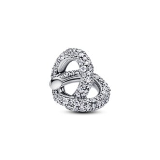 Charm Cœur Nœud de l'Infini Pavé